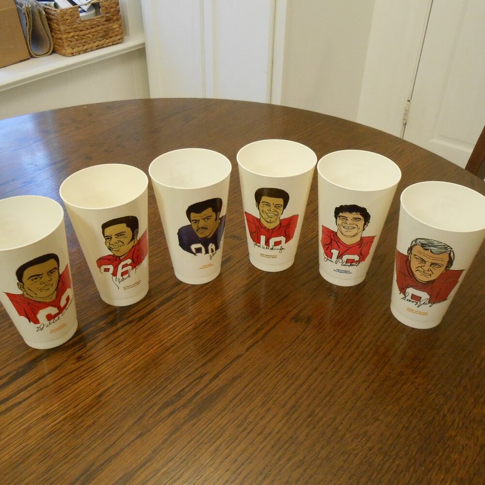 Vintage 7 Eleven NFL Slurpee Trading Cups (1972)